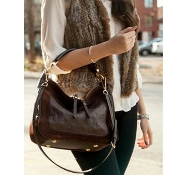 Louis Vuitton Audacieuse Empreinte Brown Leather and Suede Bag PM  Shoulder Bag - Picture 5 of 17